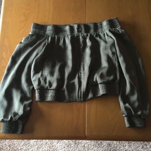 BCBGMAXAZRIA Off-Shoulder Bomber